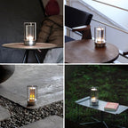 ELVA Draadloze Kristallen Lantaarn Lamp met Touch-Bediening en USB-Oplaadfunctie